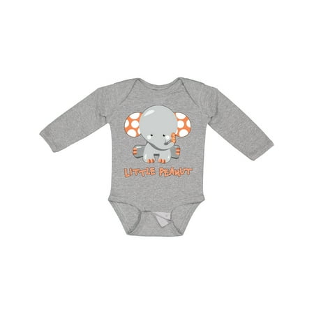 

Inktastic Little Peanut Cute Baby Elephant Gift Baby Boy or Baby Girl Long Sleeve Bodysuit