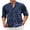 Navy Blue, variant on COOFANDY Men's Linen Shirts Casual Long Sleeve Button Down Shirt Beach Summer Vacation Shirts for Men