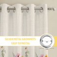 thumbnail image 6 of Pink Flowers Kitchen Curtains Window Panels, Spring Floral Daisy Vintage Pastoral Botanical Insulated Window Treatment Curtain, Grommet Curtains for Bedroom/Living Room/Bathroom, 2 Piece 42"Wx63"L, 6 of 8