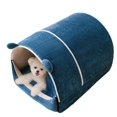 thumbnail image 3 of Cama para perros Gato Casa acogedora Cueva Perrera Cómoda Extraíble Cálida para interior Exterior Antideslizante Lavable Invierno Cama para dormir 40cmx33cmx28cm Sunnimix Cama nido, 3 of 6