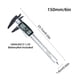 thumbnail image 3 of Eigraketly Display Vernier Caliper Electronic 0.2mm Regla de medición Micrómetro Indicador de botón Carpintería portátil Operado por Medidores de medidas dimensionales 2 Botones Eigraketly TO000931-01, 3 of 6