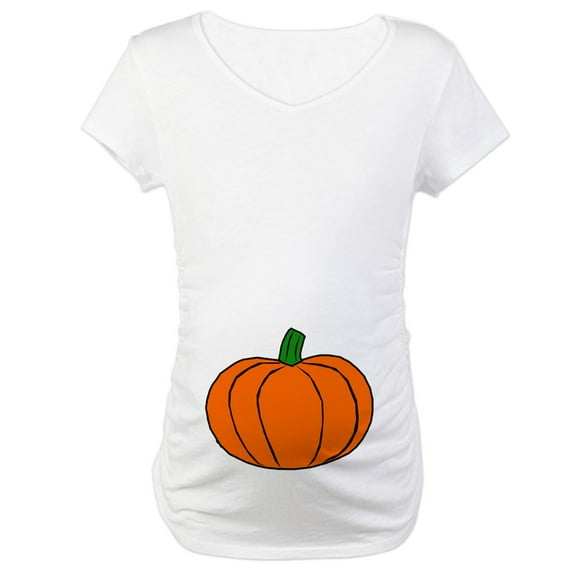 CafePress - Pumpkin Maternity T Shirt - Cotton Maternity T-shirt, Cute & Funny Pregnancy Tee