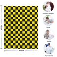 thumbnail image 4 of Yellow and Black Checkered Pattern Blanket,Comfortable Soft Flannel Throw Blanket,All Season,Warm Lightweight Blankets for Sofa Bed Couch Living Room Chair,30"x40", 4 of 4