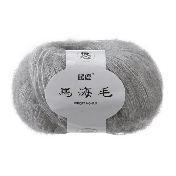 Fiudx Hilo de Mohair Suave, Lana de Primera Calidad para Tejer, Versátil para Proyectos de Bufandas, Chales, Suéteres y Gorros, Ideal para Manualidades, Lavable a Mano, 1 Madeja, 41 Colores