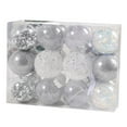 thumbnail image 4 of Adornos de bolas de Navidad perfecl 24 piezas en Plata, 4 of 8