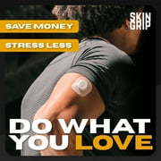 Skin Grip Dexcom G7 & Stelo Patches with Sensor Cut-Out Hole - 20 Pack, Waterproof CGM Glucose Monitor Adhesive Covers, Durable Long-Lasting Patches - Tan