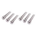 thumbnail image 4 of Eigraketly 6 Pieces Guitar Bridge Universal Solid Replacement Pin Part Component Silver Color Music Instrument String Guitars Nuts Type3 NO3 Eigraketly OD023220-00, 4 of 6
