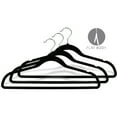 thumbnail image 2 of The Great American Hanger Company Black Rubber Coated Non-Slip Slim Line Suit Hanger, Box of 100 Flexible Ultra Thin Clothes Hanger w/ Swivel Hook and, 2 of 2