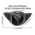 thumbnail image 2 of Byfri Skull Wings Tricorne Pirate Hat Punk Colonial Style Party Hat 56-58cm, 2 of 7