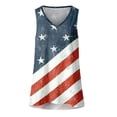 thumbnail image 6 of Wang6 Womens Independence Day Tank Tops Summer 4th of July Sleeveless Tops Causal Patriotic USA Flag V Neck Graphic Tee Shirts 0430liNavy L, 6 of 7