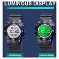 thumbnail image 4 of SKMEI Wristwatches for 5-10 Age, 50M Outdoor Waterproof Sports Luminous LED Light ,Black, 4 of 10