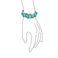 thumbnail image 3 of Bling Jewelry Womens Statement Blue Turquoise Amber Resin Multi Strand Bracelet with Silver Clasp, 3 of 6