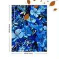 thumbnail image 3 of Blue Floral Canvas Art Wall Decor, Suitable for Living Room Bedroom Office Dining Room Entryway, 3 of 8