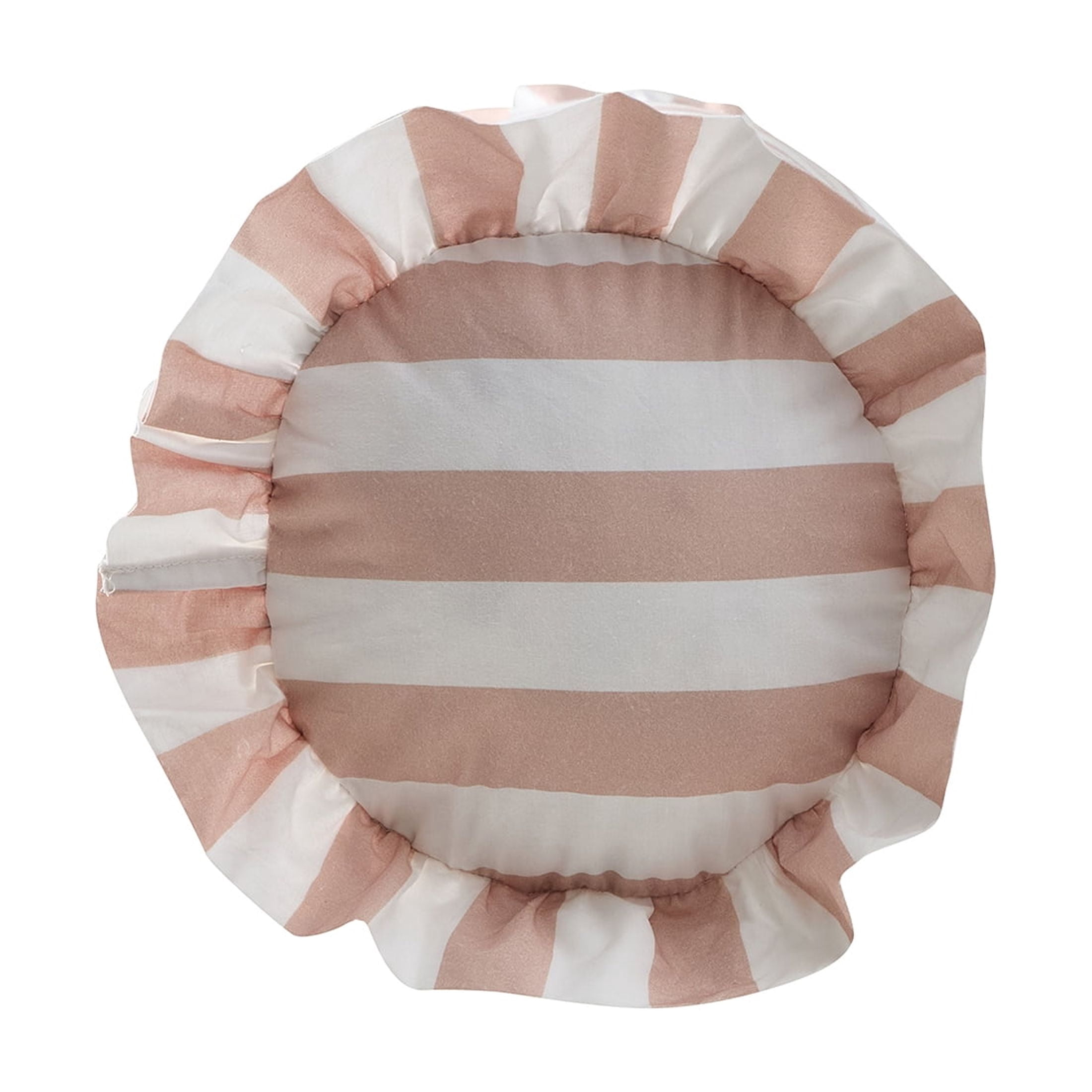 My Texas House 8 in x 36 in Pink/White Stripe Bolster Decorative Pillow