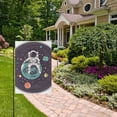 thumbnail image 2 of Yayeee Garden Flag 12" x 18" Double Sided Outdoor Yard Lawn Holiday Decorations, Green Astronaut Stars, 2 of 6