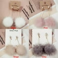 thumbnail image 3 of HOOUN SoftFur Ball Pompom Long Earrings Drop Dangle Earrings Women Ear Studs Jewel-ca_-White, 3 of 7
