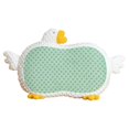 thumbnail image 1 of Cat Belly Pillow Memory Foam Slow Rebound Throw Pillow Goose Shape Fuzz Single Cushion Green, 1 of 12