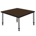 thumbnail image 3 of Romig Trek 42 in. Square Height Adjustable Classroom Activity Table- Neo Walnut Top & Grey Base, 3 of 5