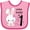 Pink and Fuchsia, variant on Inktastic Somebunny is One First Birthday Bunny Boys or Girls Baby Bib