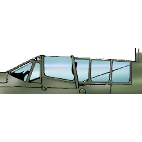 P-40 N Warhawk Vacuform Canopy x2 for Hasegawa (1/72 model kit accessory)