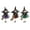 3pcs, variant on Halloween Horror Witch Statue with Veil Dress Pendant Witch Image Soft Cloth Handheld Broom, Suitable for Indoor and Outdoor Parties, Bars, Festivals