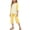 Yellow, variant on Girls 2 Piece Pajama Set Soft Modal Knit Summer Sleepwear 3/4 Sleeve Pullover Top with Capri Pants Lounge Outfit for Kids 2-14 Years