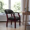 Flash Furniture Black Vinyl Luxurious Conference Chair with Accent Nail Trim