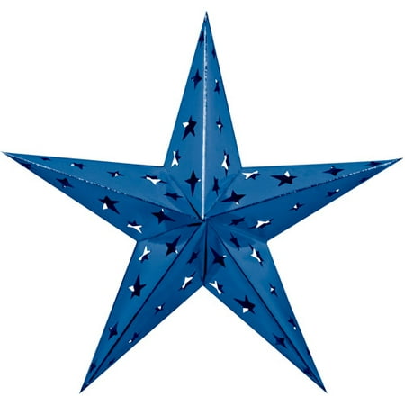 Blue Dimensional Foil Star