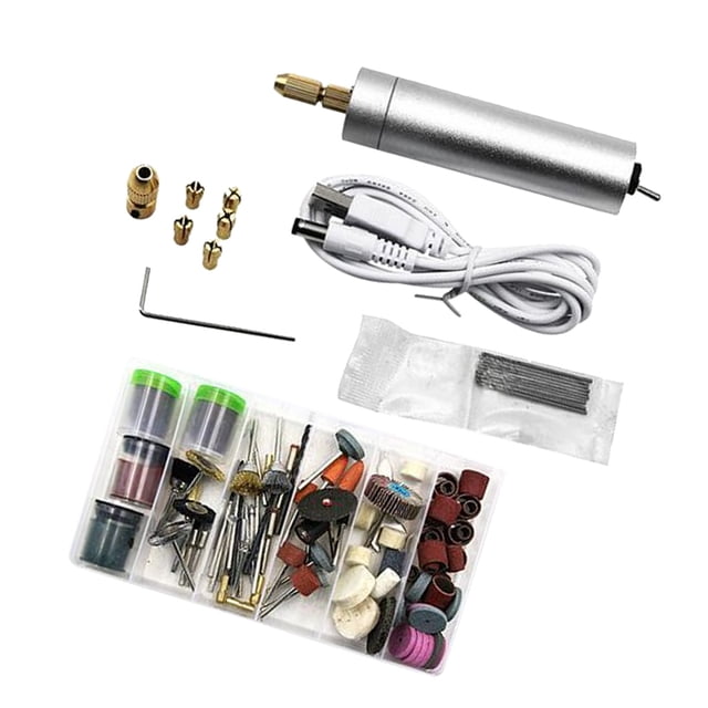 Amodora DIY Herramientas Rotativas Eléctricas Grabador Kits de Herramientas Eléctricas Puerto USB 6 Soledad Kit Mini Amoladora Eléctrica