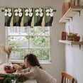 thumbnail image 5 of Green Floral Spring Valances for Windows Farmhouse Kitchen Curtains Valances Rod Pocket Valance Curtains for Kitchen Windows Modern Abstract Blooms Botanical Window Valances for Bathroom 42"x18", 5 of 6