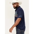 thumbnail image 2 of Rank 45 Men's 45&Reg; Knao Border Print Short Sleeve Polo Shirt Dark Blue X-Large  US, 2 of 4