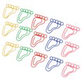 thumbnail image 4 of 100 Uds Clips de papel de huella proceso de chapado de mayor resistencia al deslizamiento Clips de papel metálicos para hacer tarjetas de álbum de recortes, 4 of 5