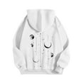 thumbnail image 3 of SDNall Hooded Sweatshirt Women, Long Sweatshirts for Women, Women'S Casual Printed Round Neck Long Sleeved Loose Hooded Sweatshirts, 3 of 5