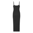 thumbnail image 6 of Women Dresses Plus Sleeveless Dresses New Solid Sling Sexy Fashion Dresses Black Trendy Skirt Size L, 6 of 9