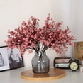 thumbnail image 2 of 6 Pcs Faux Flower Fake Babys Breath Flower Bulk Artificial Gypsophila Bouquet Silk Floral for Home Kitchen Bedroom Festival Wedding Xmas Party Decor (Orange), 2 of 4