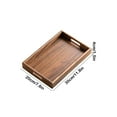 thumbnail image 3 of Wooden Tea Tray with Cup Storage, Dry Tea Serving Tray for Chinese Tea Ceremony, Candy and Fruit Snack Tray, 16 x 12 in Brown Wood, 3 of 6