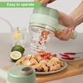 thumbnail image 2 of Juego de cortador de verduras eléctrico yuxing procesador de alimentos picadora inalámbrico recargable 4 en 1, 2 of 5