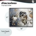 thumbnail image 4 of Stupell Industries Farmhouse Hoot Owl on Autumn Branch Black Framed Giclee Art, 14 x 11, by Franklyn Gregory, 4 of 8
