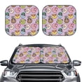 thumbnail image 2 of Fotbe Cute Donuts Juego de 2 Piezas de Parasoles para Parabrisas | Bloqueador Solar para Auto | Accesorios Plegables para Protección Solar Interior-Small, 2 of 6