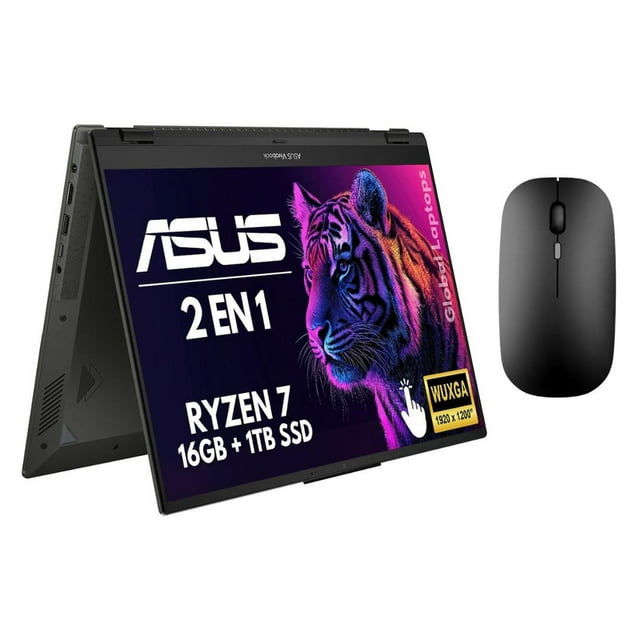 Laptop Asus Gamer Vivobook 2en1 AMD Ryzen 7 16GB RAM 1TB SSD 16 " Touch negro