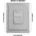 thumbnail image 3 of 1800 Series 4 Piece Bed Sheet Set Hotel Quality Ultra Soft Deep Pocket Bed Sheet, 3 of 25