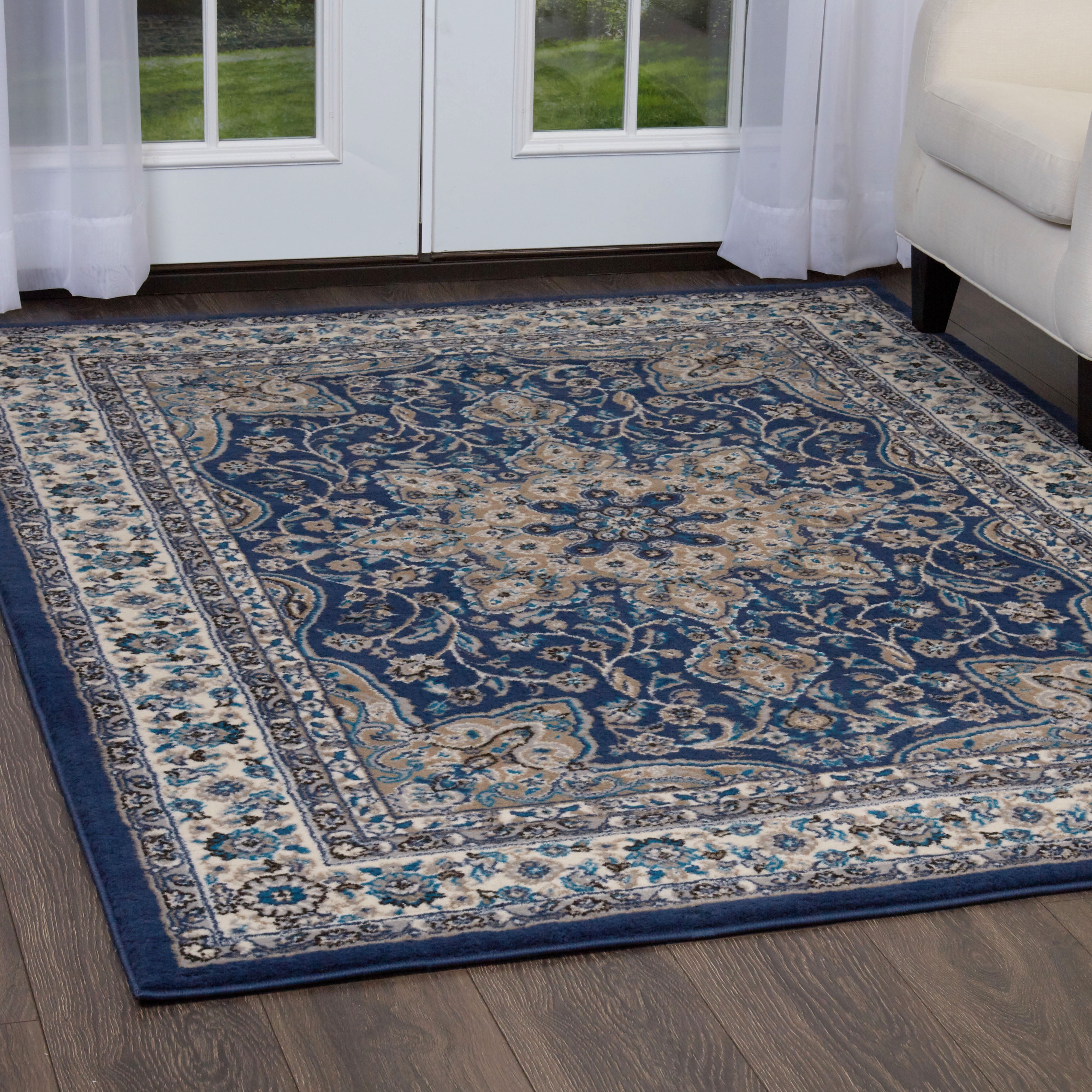 Dowd Floral Blue/Gray/Ivory Indoor/Outdoor Area Rug Bay Isle Home Rug Size: Rectangle 7'10 x 10