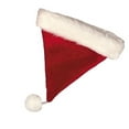 thumbnail image 2 of Santa Hat - Soft Plush - Christmas Holiday - Costume Accessory - Dark Red, 2 of 4