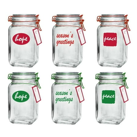 Mainstays Holiday Glass Jars 6...