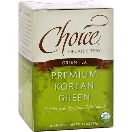 Choice Organic Teas Thé vert bio haut de gamme coréenne 16 SAC (Pack de 6)