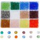 thumbnail image 1 of 1800 cuentas de vidrio facetadas de 12 colores, transparentes y multicolores, de 4 mm, sueltas, para hacer joyas. Agujero: 1 mm., 1 of 7