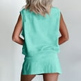 thumbnail image 4 of Heisall Women's Solid Color Two Piece Sets Sleeveless Round Neck Top and Shorts Casual Lounge Sets Summer Spring Outfits, 4 of 9
