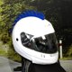 thumbnail image 4 of Cuernos Adorno Mohicano Para Cascos Motos Azul Kinlley, 4 of 6