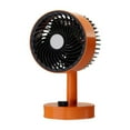 thumbnail image 2 of Mouliraty Portable Desktop Fan, Infinitely Adjustable Gears Strong Wind Quiet Work Fan for Home Bedroom Office Dorm Desk Indoor Outdoor Summer Gift, Orange, 2 of 6