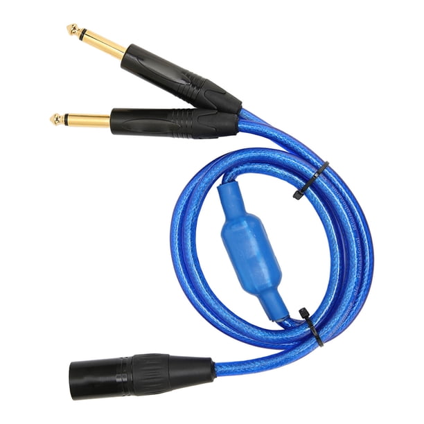 Cable XLR A Doble De 6,35mm, Conector Chapado En Oro De 24K XLR Macho A Cable Doble De 1/4 Pulgadas Plug And Play Baja Pérdida De Señal Para KTV